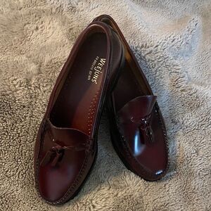 Bass Weejuns Wine Leather Slip-On Loafers